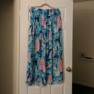 Lilly Pulitzer maxi skirt sailboats